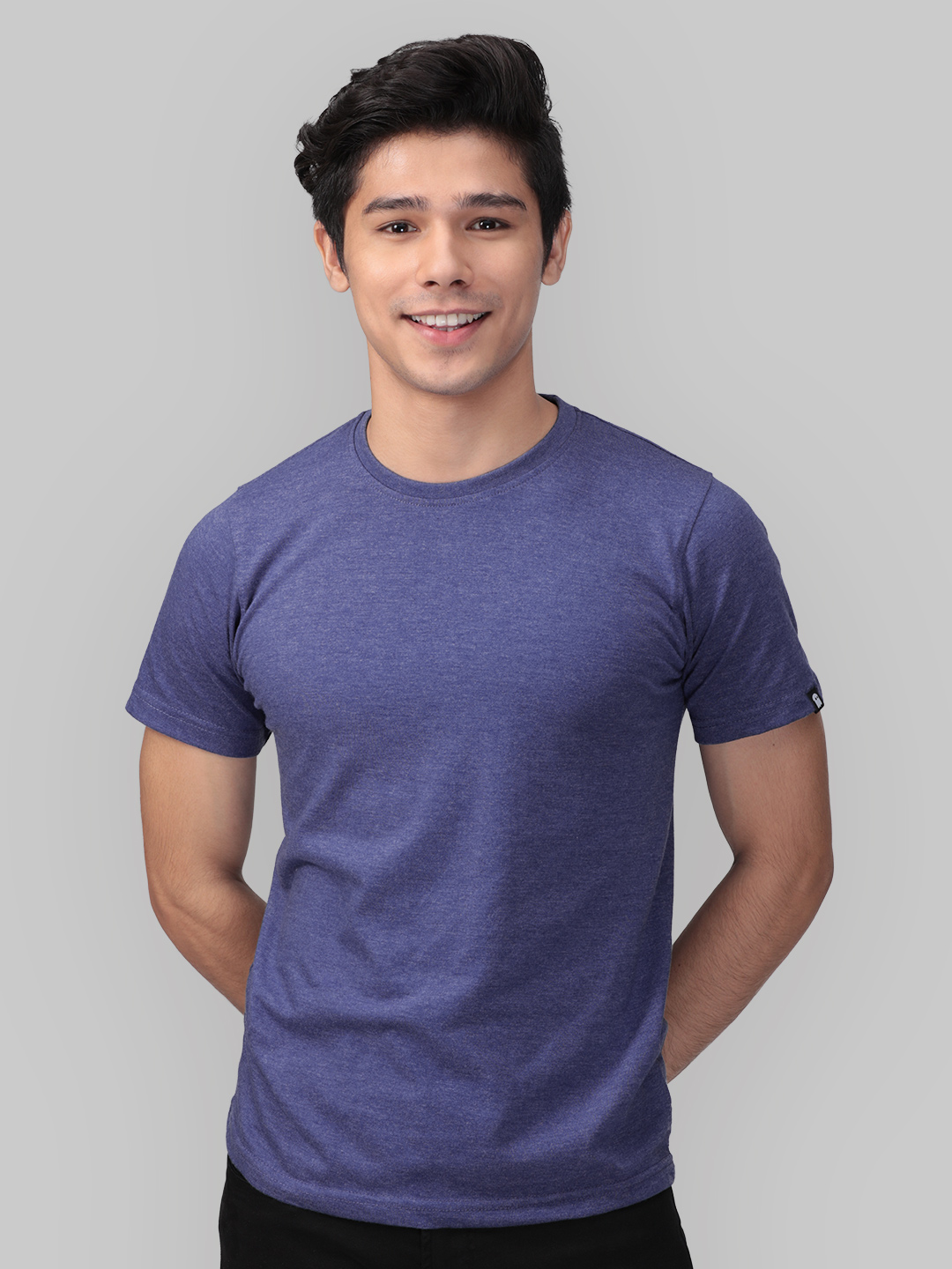 Solids: Marine Melange T-Shirts | The Souled Store  